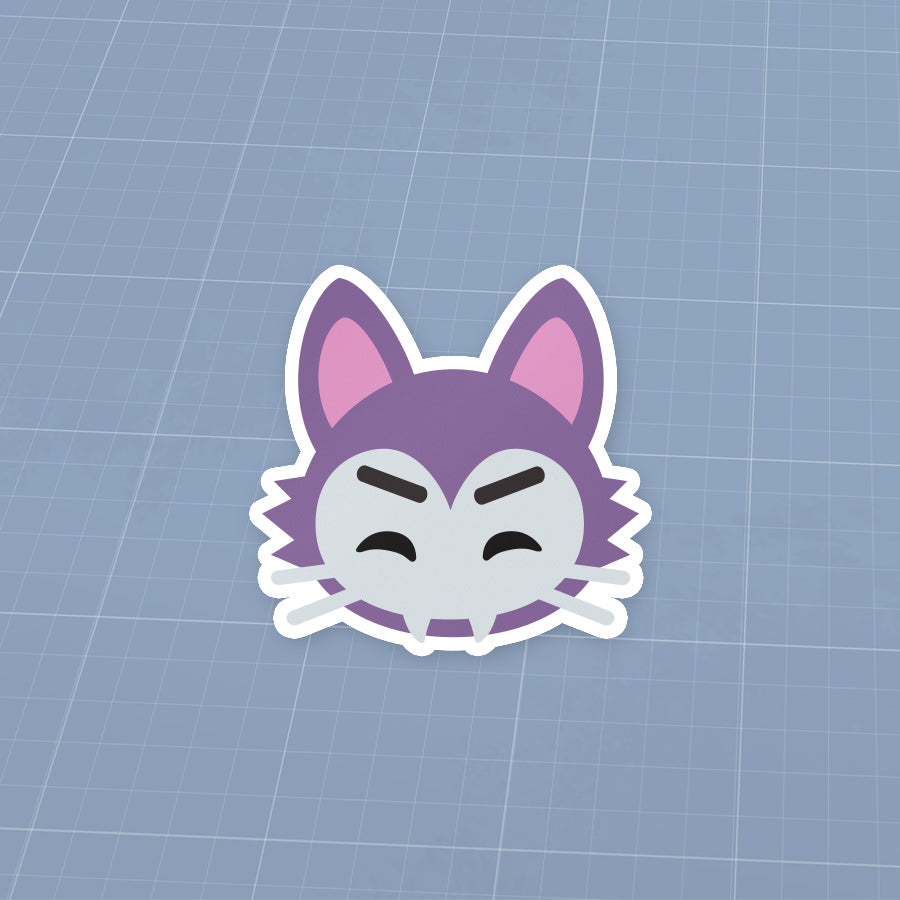 Emoji Sticker - Skullcat Happy – Super Merch Shop